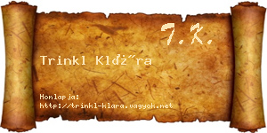 Trinkl Klára névjegykártya