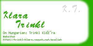 klara trinkl business card